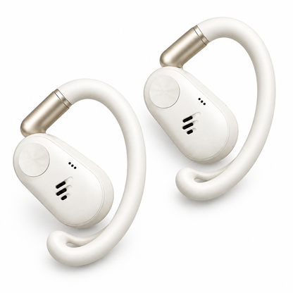 White headphones on a pure white background